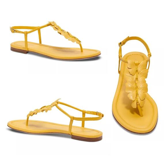 Kate Spade | Primrose Yellow Butterfly Motif Slingback T-Strap Sandals - Picture 1 of 10